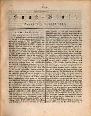 Morgenblatt für gebildete Stände. Kunst-Blatt (Morgenblatt für gebildete Stände) Donnerstag 11. Juni 1829