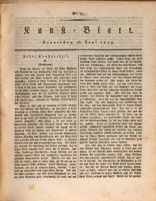 Morgenblatt für gebildete Stände. Kunst-Blatt (Morgenblatt für gebildete Stände) Donnerstag 25. Juni 1829