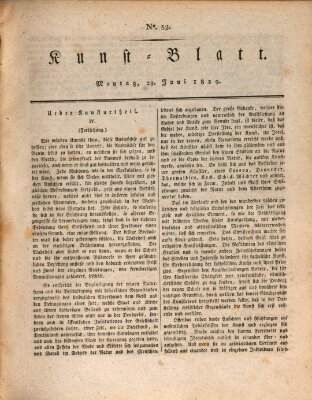 Morgenblatt für gebildete Stände. Kunst-Blatt (Morgenblatt für gebildete Stände) Montag 29. Juni 1829