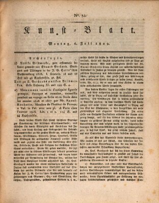 Morgenblatt für gebildete Stände. Kunst-Blatt (Morgenblatt für gebildete Stände) Montag 6. Juli 1829