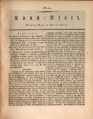 Morgenblatt für gebildete Stände. Kunst-Blatt (Morgenblatt für gebildete Stände) Donnerstag 9. Juli 1829