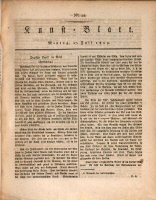 Morgenblatt für gebildete Stände. Kunst-Blatt (Morgenblatt für gebildete Stände) Montag 27. Juli 1829