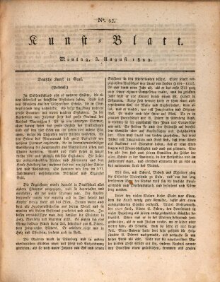 Morgenblatt für gebildete Stände. Kunst-Blatt (Morgenblatt für gebildete Stände) Montag 3. August 1829