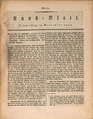 Morgenblatt für gebildete Stände. Kunst-Blatt (Morgenblatt für gebildete Stände) Donnerstag 17. September 1829