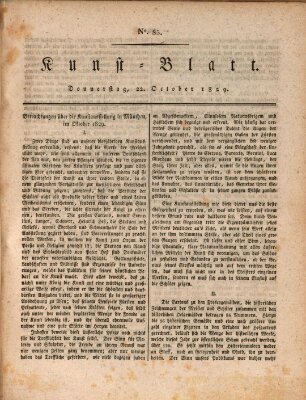 Morgenblatt für gebildete Stände. Kunst-Blatt (Morgenblatt für gebildete Stände) Donnerstag 22. Oktober 1829