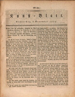 Morgenblatt für gebildete Stände. Kunst-Blatt (Morgenblatt für gebildete Stände) Donnerstag 5. November 1829