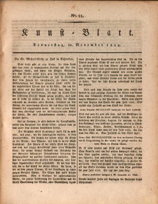 Morgenblatt für gebildete Stände. Kunst-Blatt (Morgenblatt für gebildete Stände) Donnerstag 12. November 1829