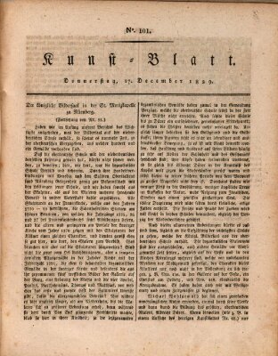 Morgenblatt für gebildete Stände. Kunst-Blatt (Morgenblatt für gebildete Stände) Donnerstag 17. Dezember 1829