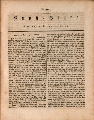 Morgenblatt für gebildete Stände. Kunst-Blatt (Morgenblatt für gebildete Stände) Montag 21. Dezember 1829