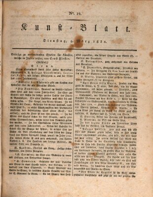 Morgenblatt für gebildete Stände. Kunst-Blatt (Morgenblatt für gebildete Stände) Dienstag 9. März 1830