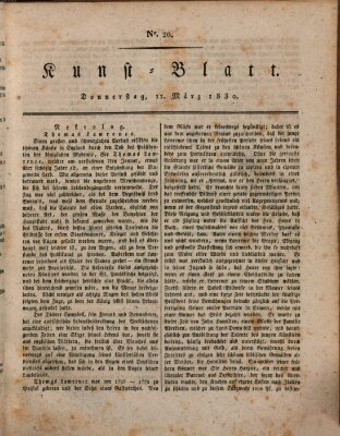 Morgenblatt für gebildete Stände. Kunst-Blatt (Morgenblatt für gebildete Stände) Donnerstag 11. März 1830