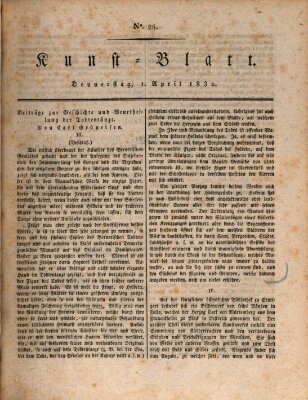 Morgenblatt für gebildete Stände. Kunst-Blatt (Morgenblatt für gebildete Stände) Donnerstag 1. April 1830