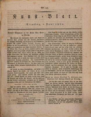 Morgenblatt für gebildete Stände. Kunst-Blatt (Morgenblatt für gebildete Stände) Dienstag 1. Juni 1830