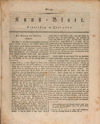 Morgenblatt für gebildete Stände. Kunst-Blatt (Morgenblatt für gebildete Stände) Donnerstag 24. Juni 1830