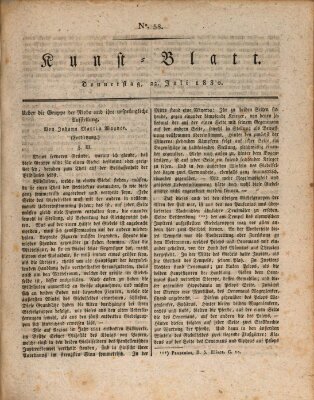 Morgenblatt für gebildete Stände. Kunst-Blatt (Morgenblatt für gebildete Stände) Donnerstag 22. Juli 1830