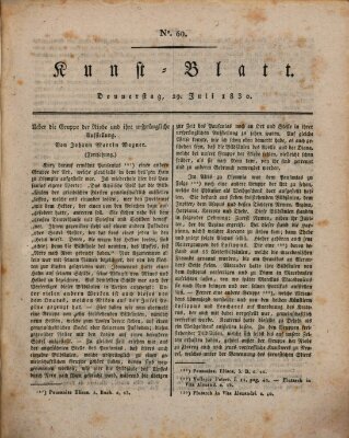 Morgenblatt für gebildete Stände. Kunst-Blatt (Morgenblatt für gebildete Stände) Donnerstag 29. Juli 1830