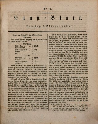 Morgenblatt für gebildete Stände. Kunst-Blatt (Morgenblatt für gebildete Stände) Dienstag 5. Oktober 1830