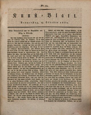 Morgenblatt für gebildete Stände. Kunst-Blatt (Morgenblatt für gebildete Stände) Donnerstag 14. Oktober 1830