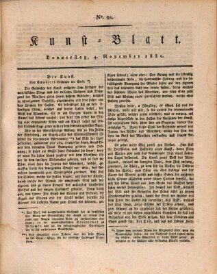 Morgenblatt für gebildete Stände. Kunst-Blatt (Morgenblatt für gebildete Stände) Donnerstag 4. November 1830