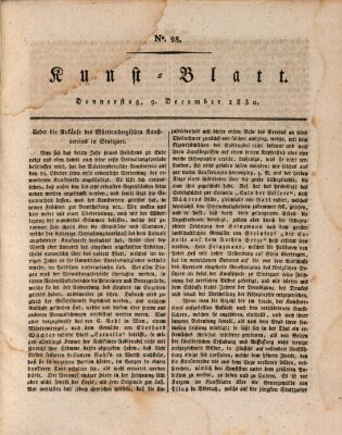 Morgenblatt für gebildete Stände. Kunst-Blatt (Morgenblatt für gebildete Stände) Donnerstag 9. Dezember 1830