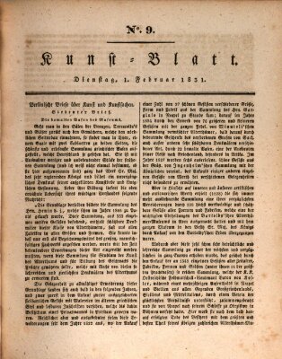 Morgenblatt für gebildete Stände. Kunst-Blatt (Morgenblatt für gebildete Stände) Dienstag 1. Februar 1831