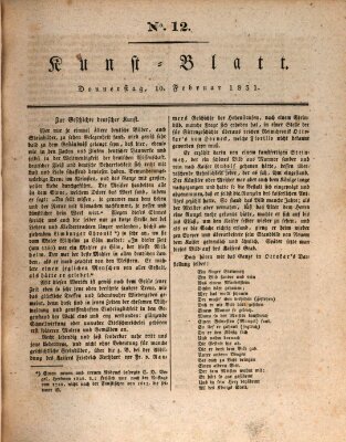 Morgenblatt für gebildete Stände. Kunst-Blatt (Morgenblatt für gebildete Stände) Donnerstag 10. Februar 1831