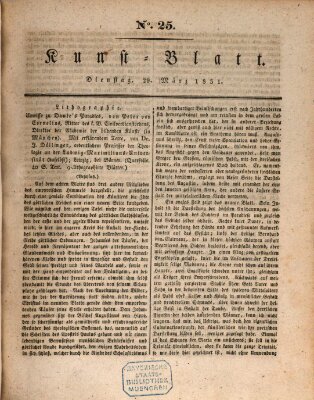 Morgenblatt für gebildete Stände. Kunst-Blatt (Morgenblatt für gebildete Stände) Dienstag 29. März 1831