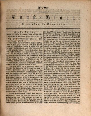 Morgenblatt für gebildete Stände. Kunst-Blatt (Morgenblatt für gebildete Stände) Donnerstag 31. März 1831