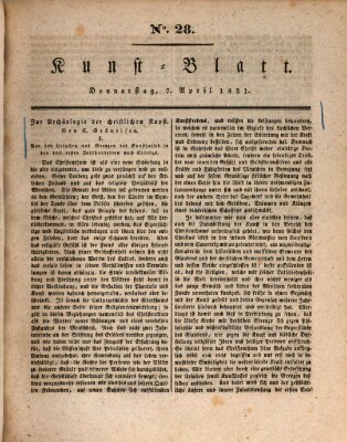 Morgenblatt für gebildete Stände. Kunst-Blatt (Morgenblatt für gebildete Stände) Donnerstag 7. April 1831