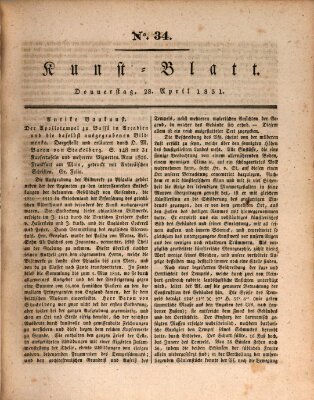 Morgenblatt für gebildete Stände. Kunst-Blatt (Morgenblatt für gebildete Stände) Donnerstag 28. April 1831