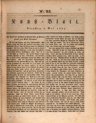 Morgenblatt für gebildete Stände. Kunst-Blatt (Morgenblatt für gebildete Stände) Dienstag 3. Mai 1831