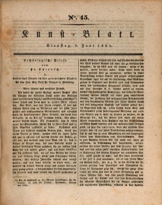 Morgenblatt für gebildete Stände. Kunst-Blatt (Morgenblatt für gebildete Stände) Dienstag 7. Juni 1831