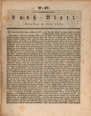 Morgenblatt für gebildete Stände. Kunst-Blatt (Morgenblatt für gebildete Stände) Dienstag 14. Juni 1831