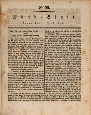 Morgenblatt für gebildete Stände. Kunst-Blatt (Morgenblatt für gebildete Stände) Donnerstag 21. Juli 1831