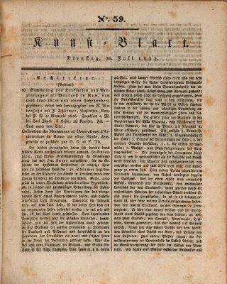 Morgenblatt für gebildete Stände. Kunst-Blatt (Morgenblatt für gebildete Stände) Dienstag 26. Juli 1831