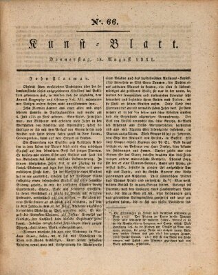 Morgenblatt für gebildete Stände. Kunst-Blatt (Morgenblatt für gebildete Stände) Donnerstag 18. August 1831