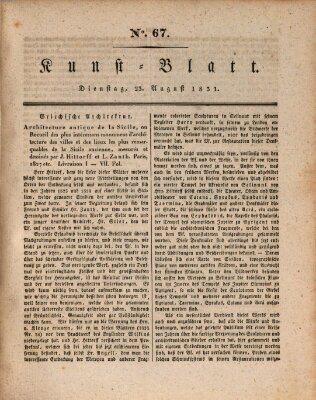 Morgenblatt für gebildete Stände. Kunst-Blatt (Morgenblatt für gebildete Stände) Dienstag 23. August 1831