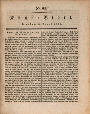 Morgenblatt für gebildete Stände. Kunst-Blatt (Morgenblatt für gebildete Stände) Dienstag 30. August 1831