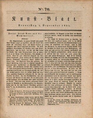 Morgenblatt für gebildete Stände. Kunst-Blatt (Morgenblatt für gebildete Stände) Donnerstag 1. September 1831