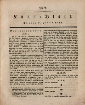 Morgenblatt für gebildete Stände. Kunst-Blatt (Morgenblatt für gebildete Stände) Dienstag 24. Januar 1832