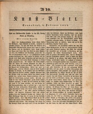 Morgenblatt für gebildete Stände. Kunst-Blatt (Morgenblatt für gebildete Stände) Samstag 4. Februar 1832