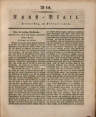 Morgenblatt für gebildete Stände. Kunst-Blatt (Morgenblatt für gebildete Stände) Donnerstag 16. Februar 1832