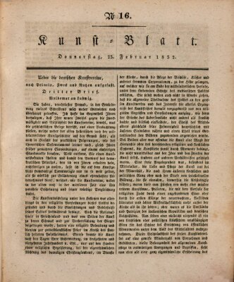 Morgenblatt für gebildete Stände. Kunst-Blatt (Morgenblatt für gebildete Stände) Donnerstag 23. Februar 1832