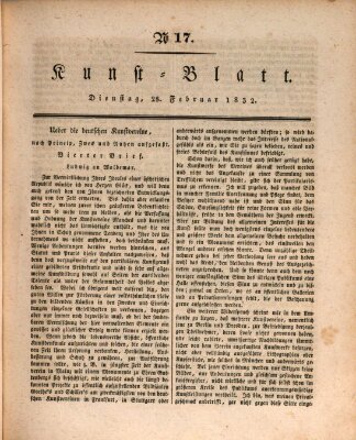 Morgenblatt für gebildete Stände. Kunst-Blatt (Morgenblatt für gebildete Stände) Dienstag 28. Februar 1832