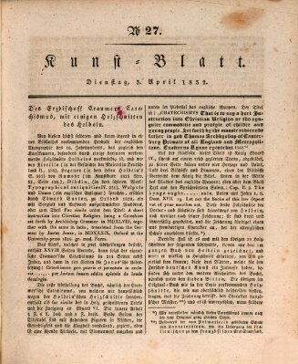 Morgenblatt für gebildete Stände. Kunst-Blatt (Morgenblatt für gebildete Stände) Dienstag 3. April 1832