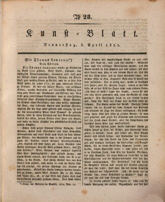 Morgenblatt für gebildete Stände. Kunst-Blatt (Morgenblatt für gebildete Stände) Donnerstag 5. April 1832