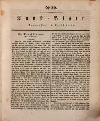 Morgenblatt für gebildete Stände. Kunst-Blatt (Morgenblatt für gebildete Stände) Donnerstag 12. April 1832