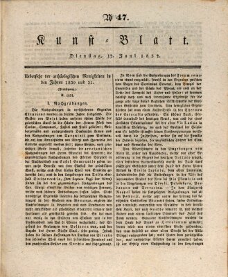 Morgenblatt für gebildete Stände. Kunst-Blatt (Morgenblatt für gebildete Stände) Dienstag 12. Juni 1832