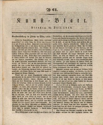 Morgenblatt für gebildete Stände. Kunst-Blatt (Morgenblatt für gebildete Stände) Dienstag 31. Juli 1832