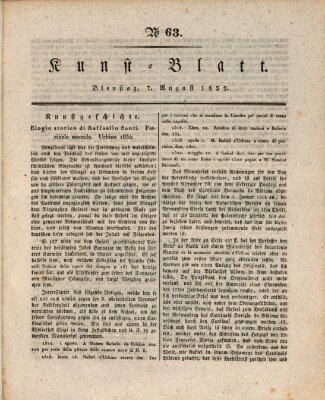 Morgenblatt für gebildete Stände. Kunst-Blatt (Morgenblatt für gebildete Stände) Dienstag 7. August 1832